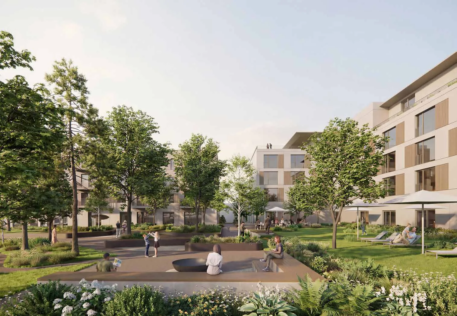 Schönebürg Park, Visualisierung des autofreien Innenhofs